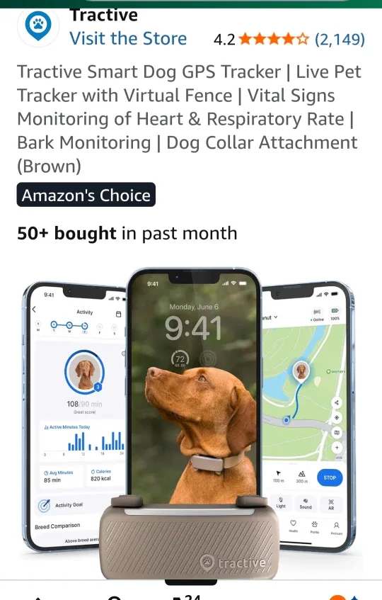 Brand New Tractive Smart Dog GPS tracker image indicator(6)