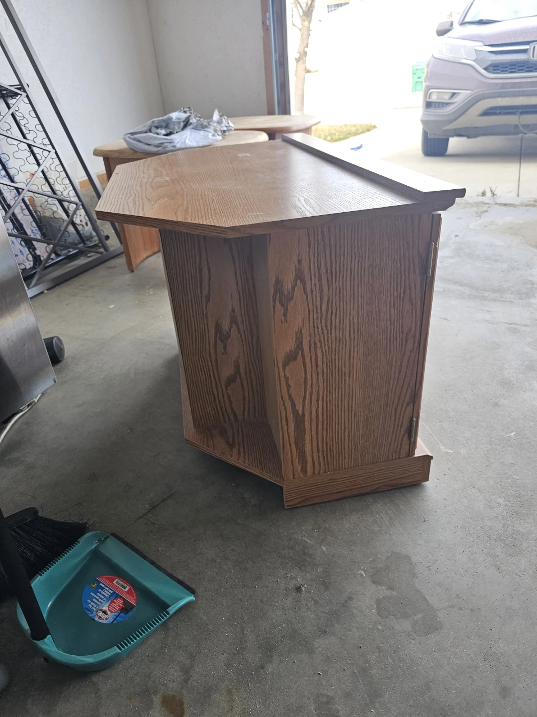 Wooden TV Stand with Storage - photo 3