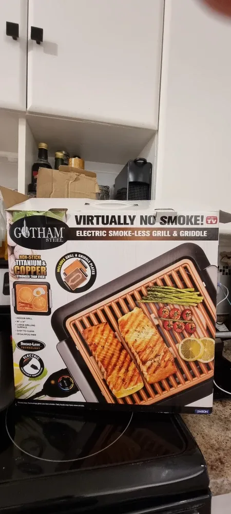 Gotham Steel Electric Smoke-Less Grill & Griddle