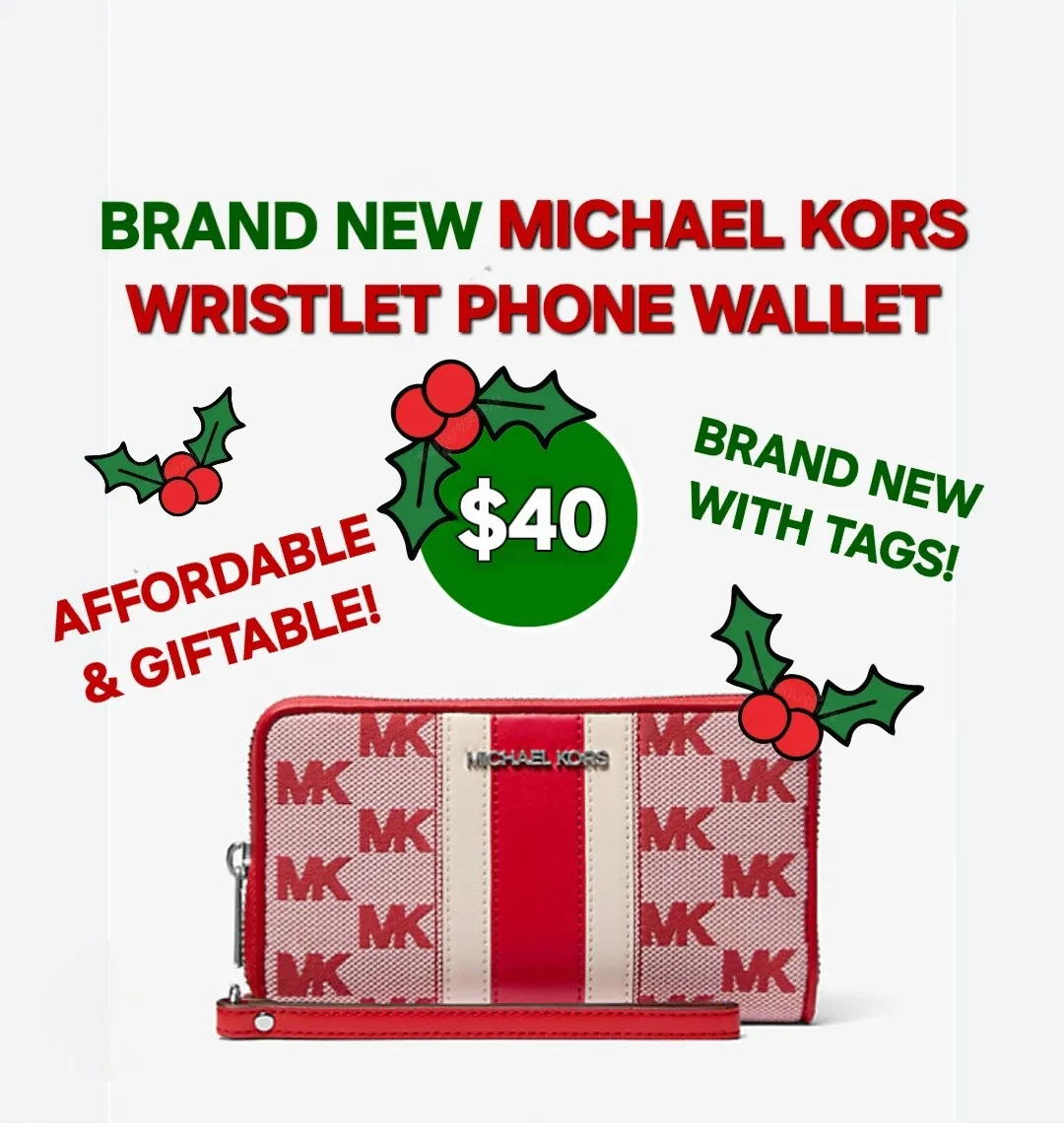 New MK Wristlet Phone Wallet