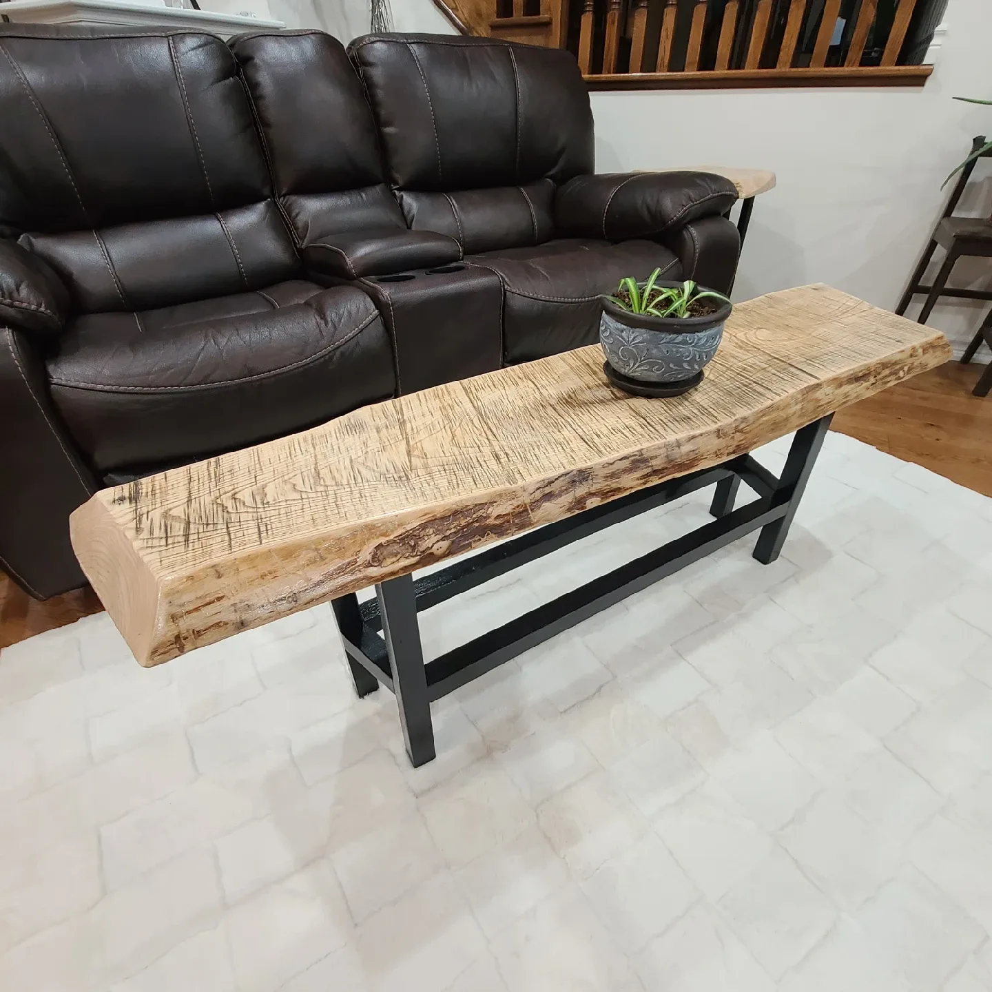 Handcrafted Live Edge Wood Bench/Side Tables image indicator(6)