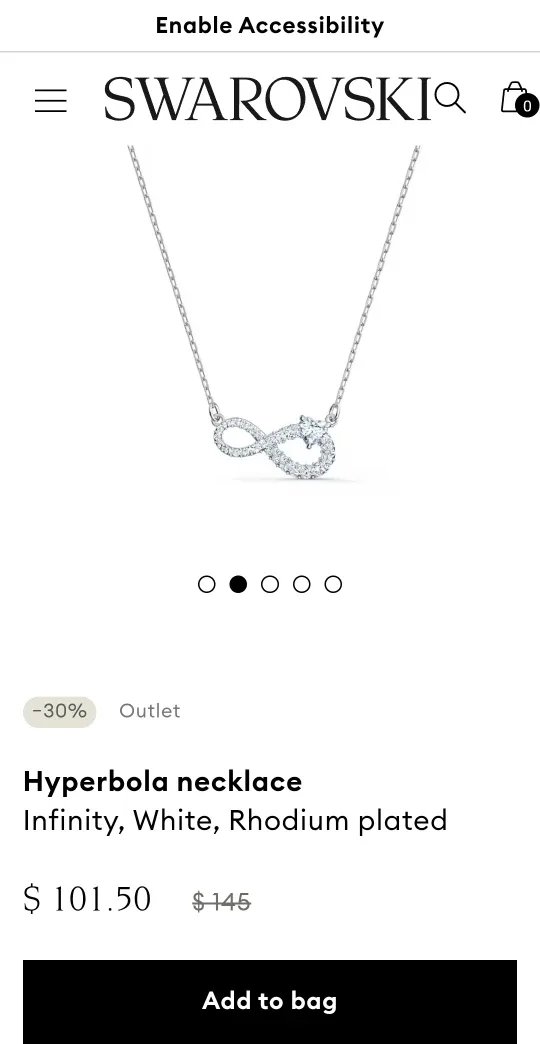 Swarovski Hyperbola Infinity Necklace image indicator(3)
