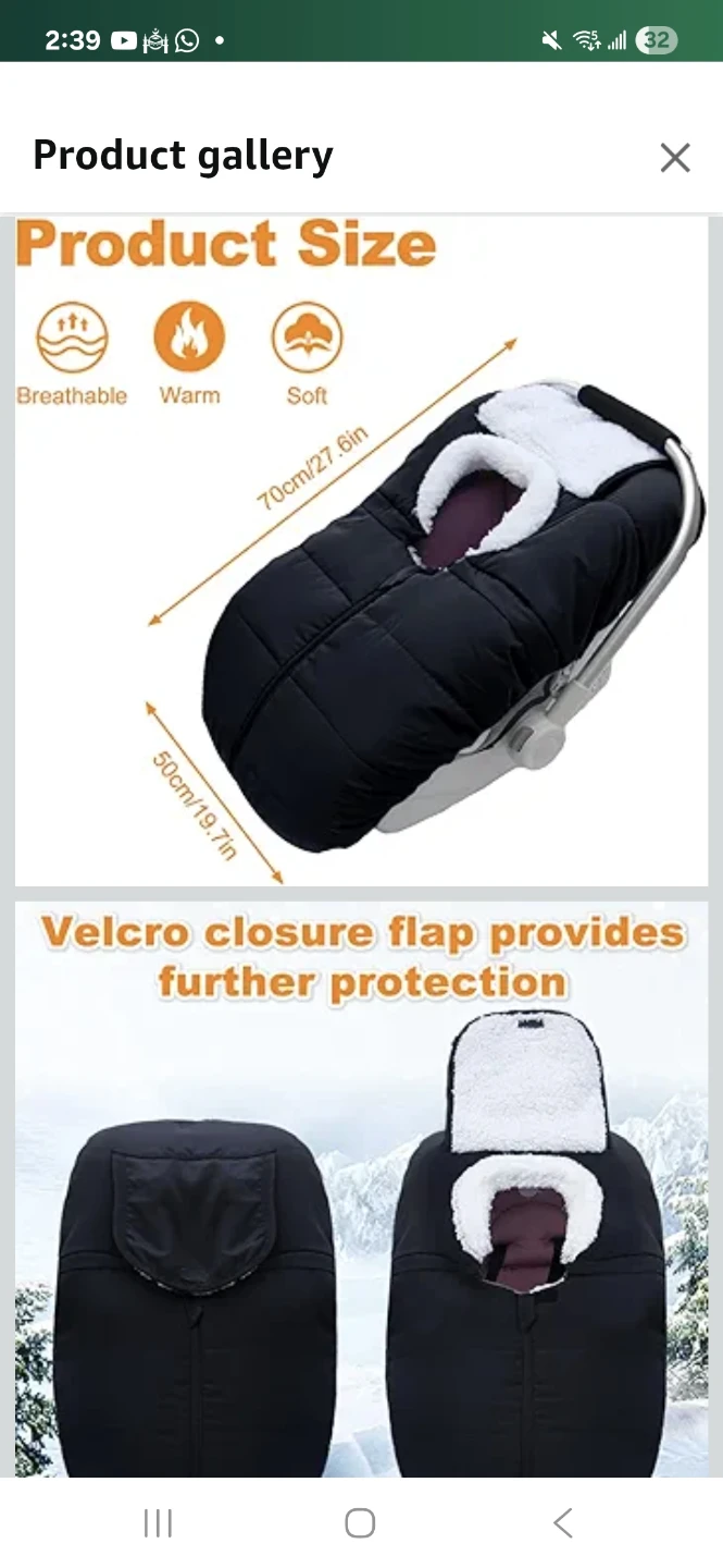 Flower Frail Winter Baby Car Seat Cover - Black - photo 2