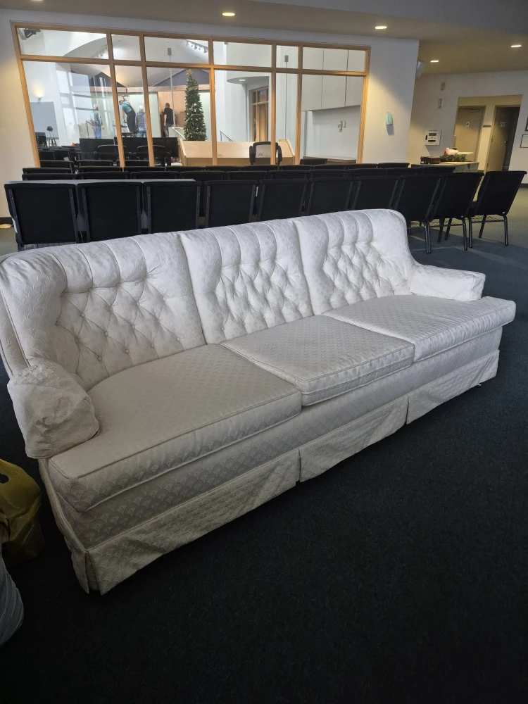 White Patterned Sofa - photo 2
