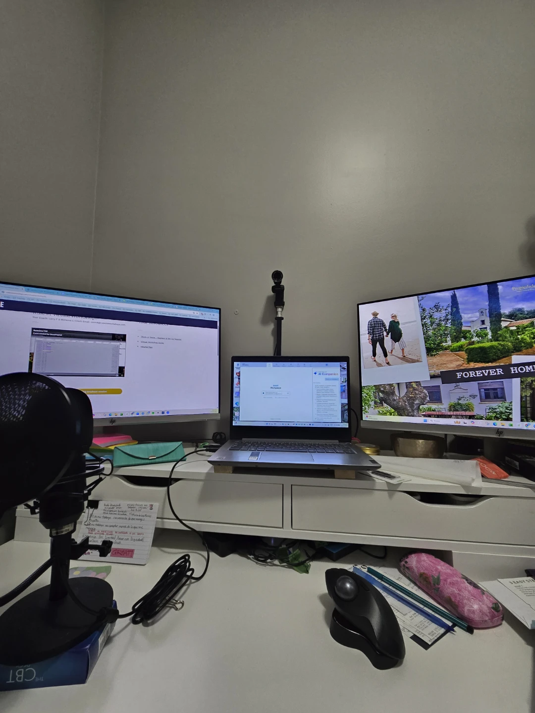 IKEA STANDING DESK | HP MONITORS