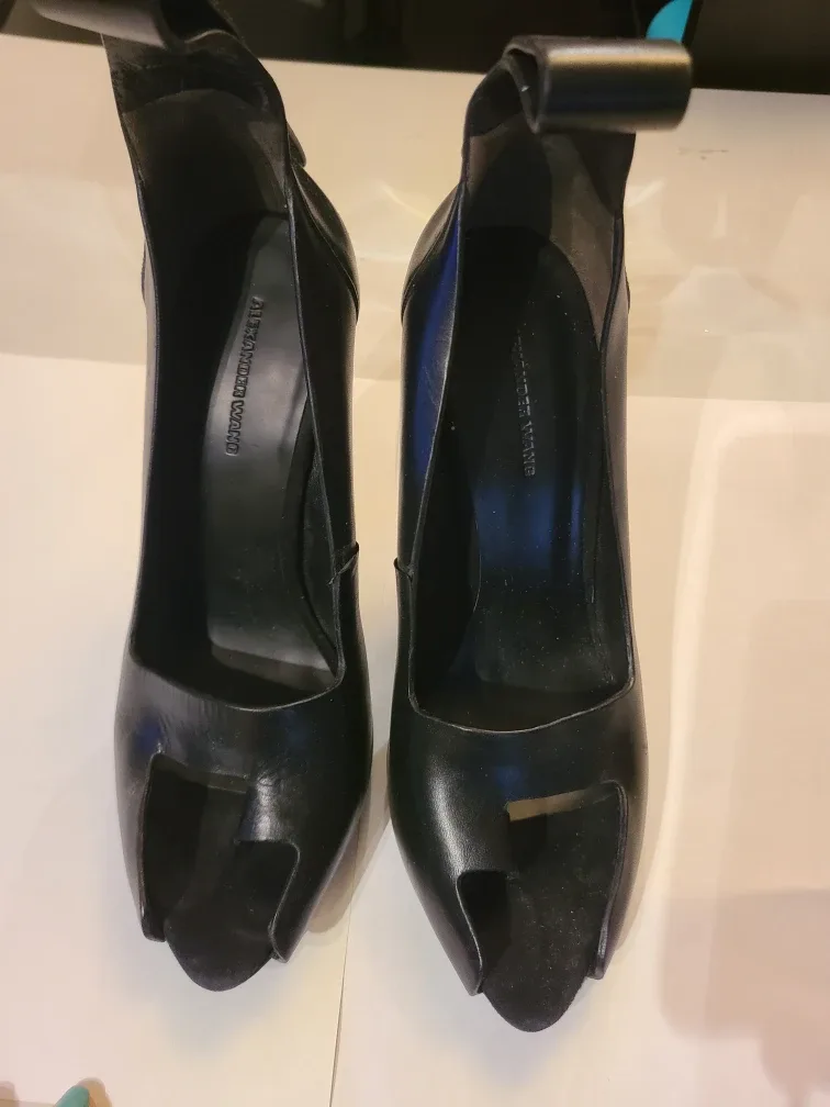 Alexander Wang Black Leather Heels