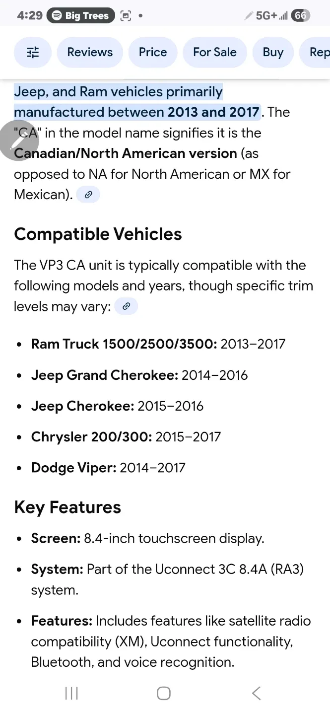 Harman VP3 CA Type CMO Car Radio image indicator(4)