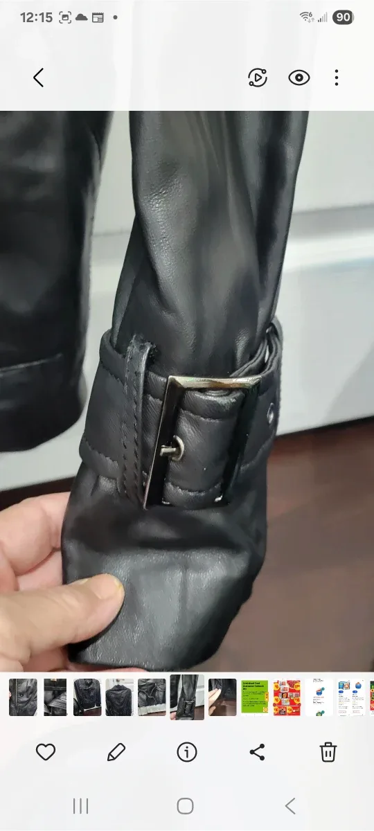 Danier Black Leather Jacket - Size small image indicator(4)