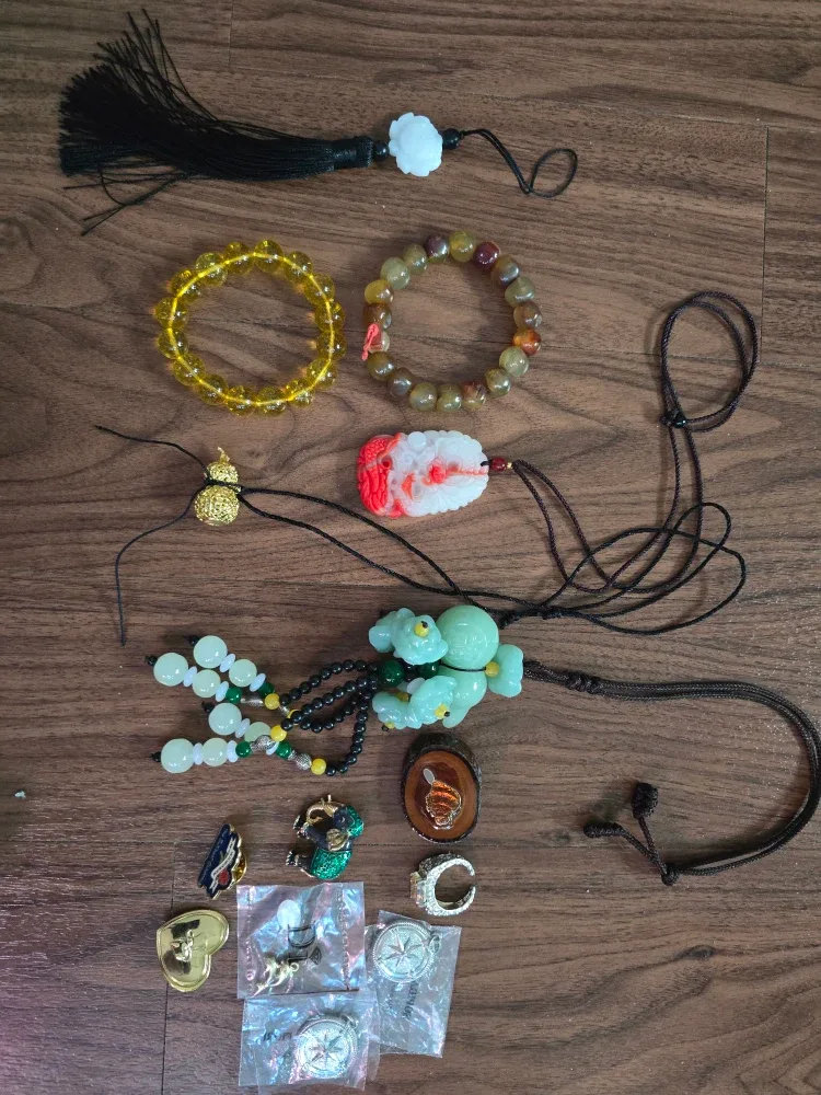 Assorted chinese Jewellery Lot - Bracelets, Necklaces, Pins