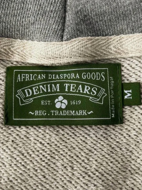 Denim Tears Grey Cotton Wreath Hoodie - Size M - photo 5