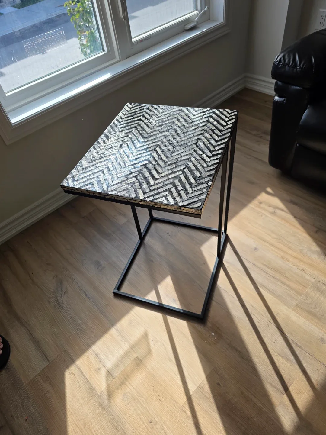Side Table with Herringbone Pattern image indicator(2)
