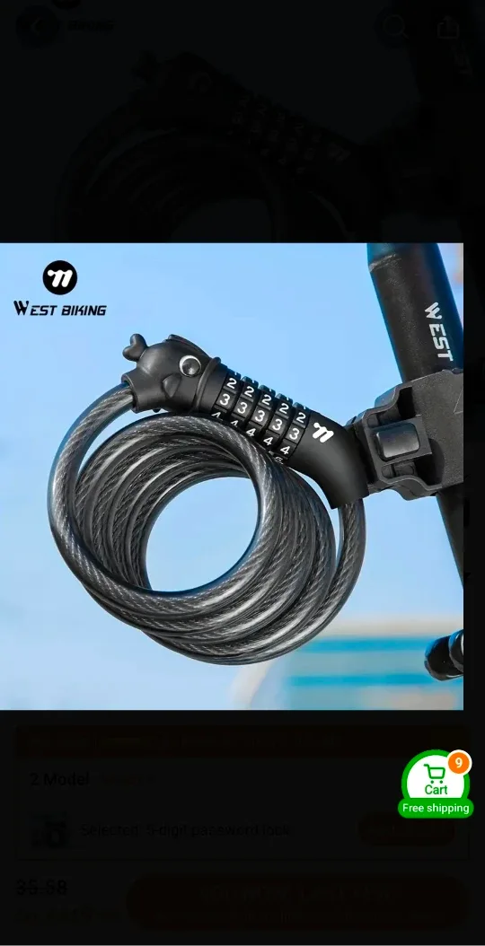 Password Bike Lock, with Base Mount image indicator(3)