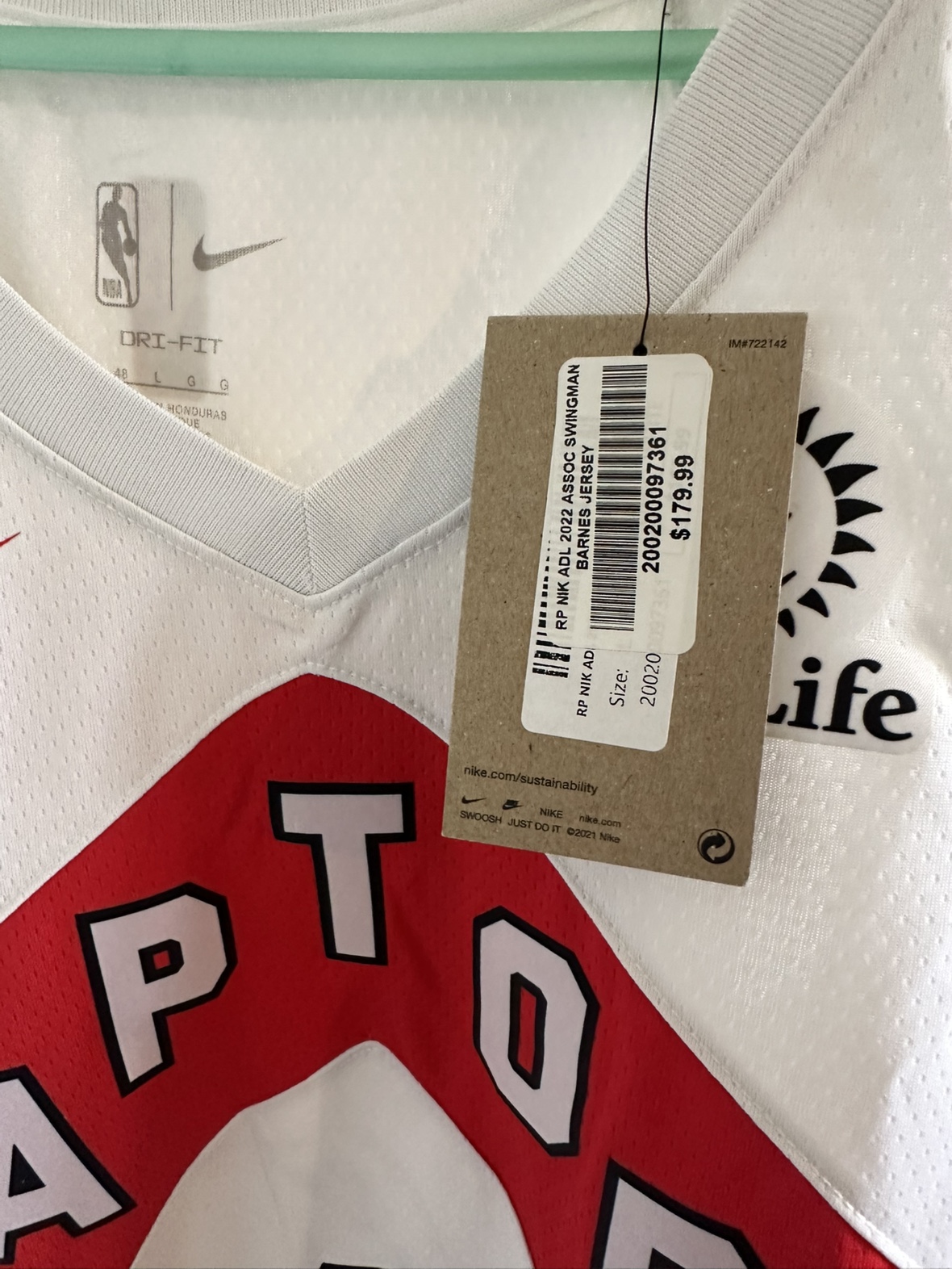 Nike Raptors Barnes Jersey - Size Large - photo 4