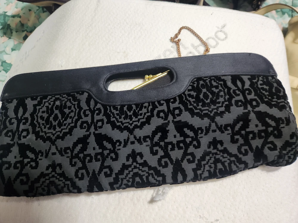 Black Velvet Clutch Purse - photo 3