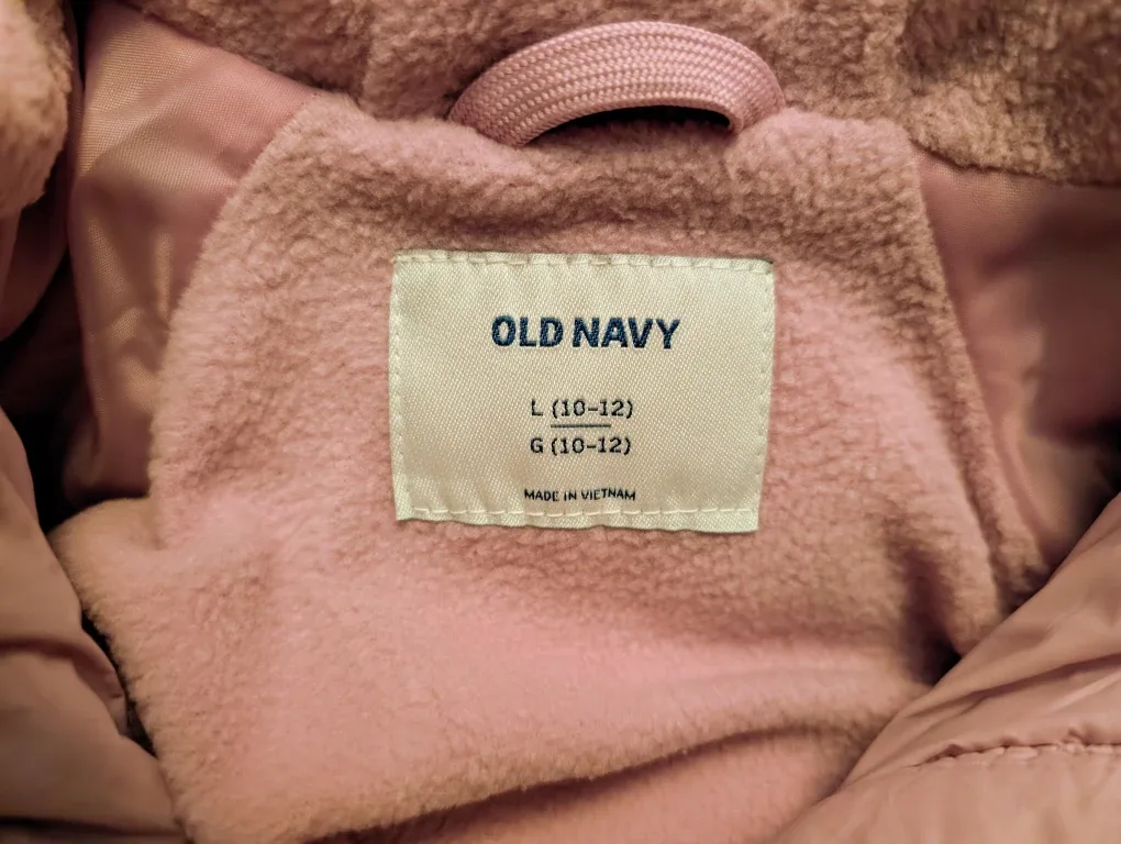 Brand New with Tags Girl's Puffer Jacket - Size L (10-12) image indicator(3)