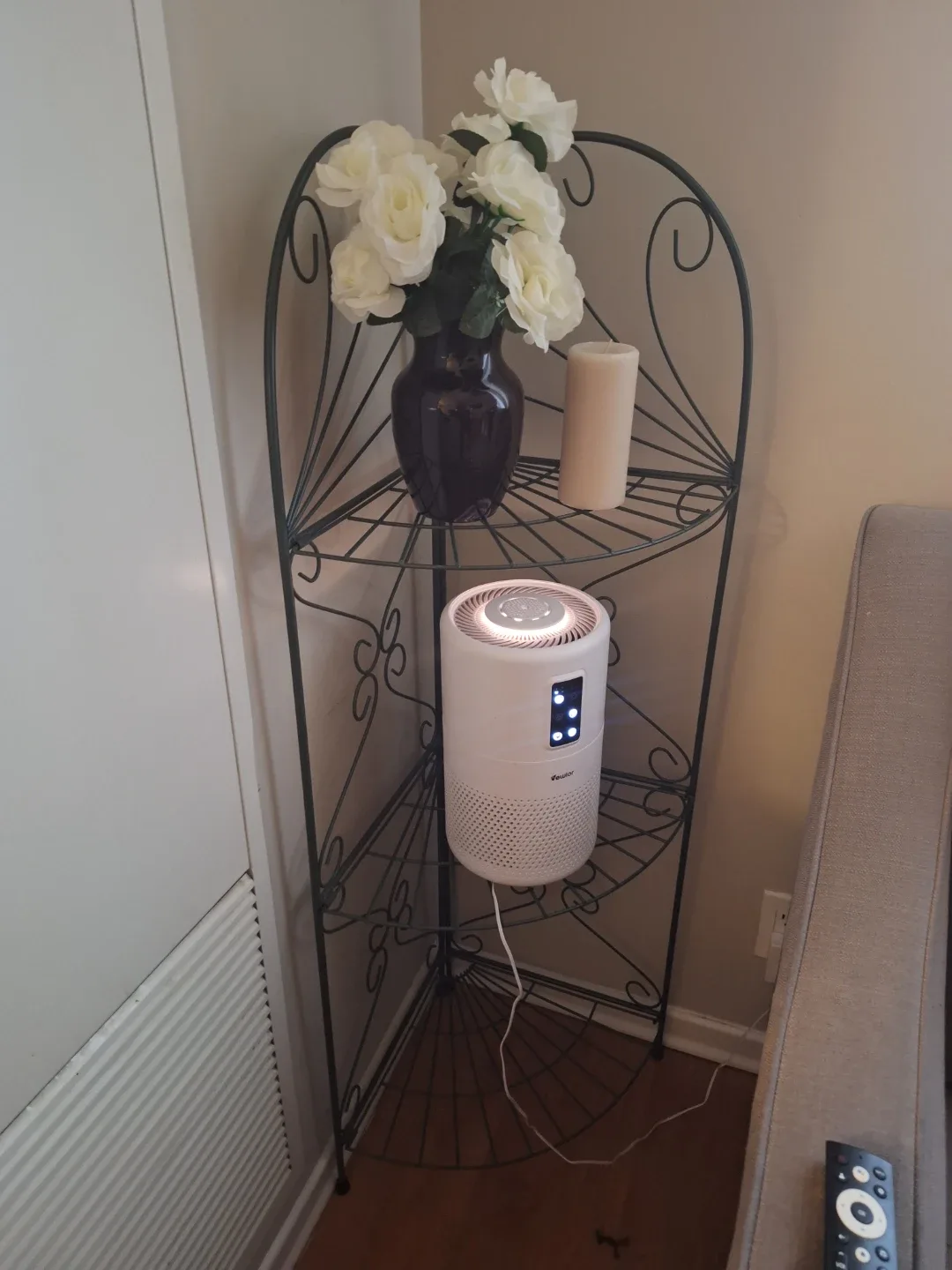 Collapsible Wrought Metal corner shelf