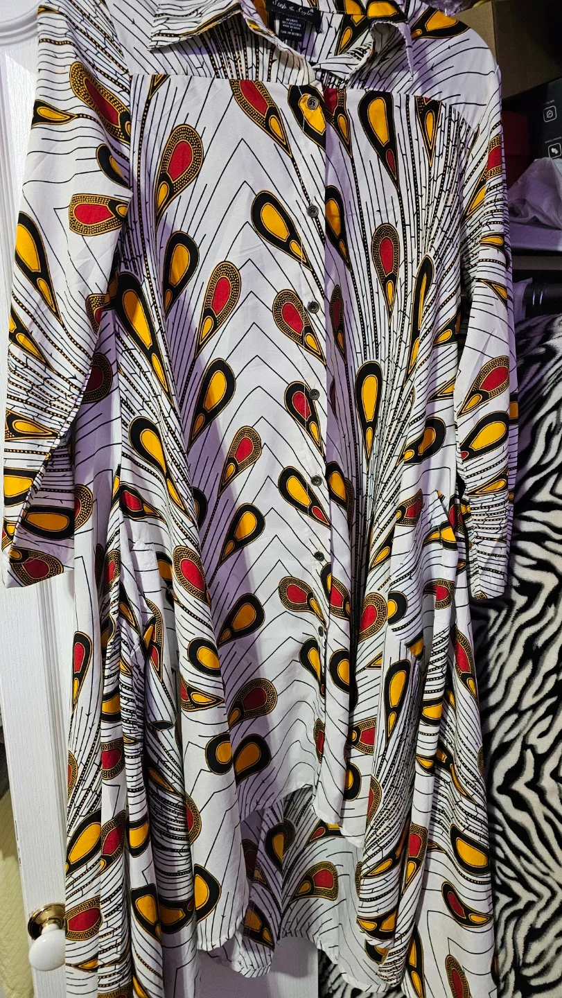 Patterned Button-Up Shirt image indicator(2)