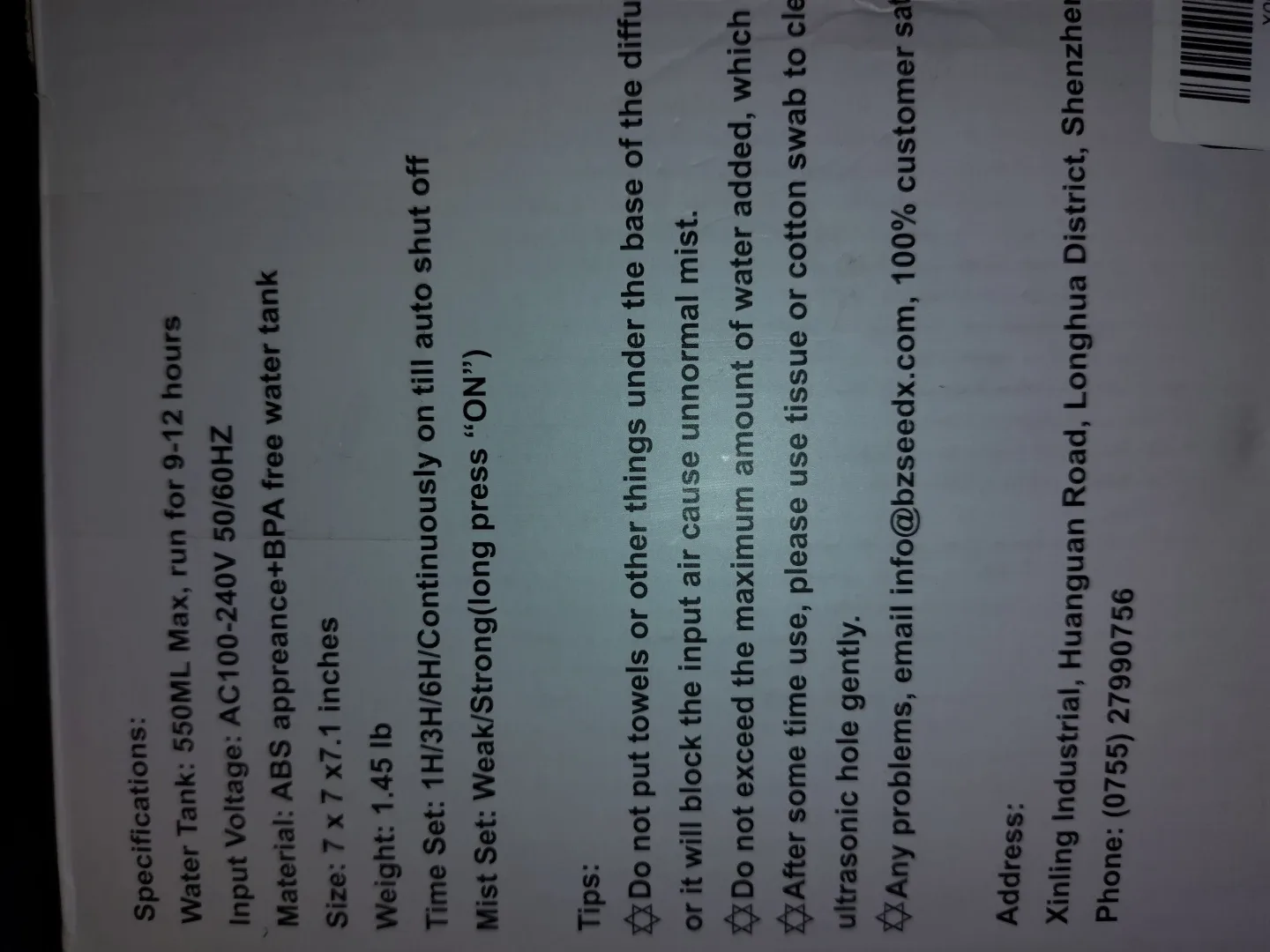 550ML Max Water Tank Humidifier image indicator(3)