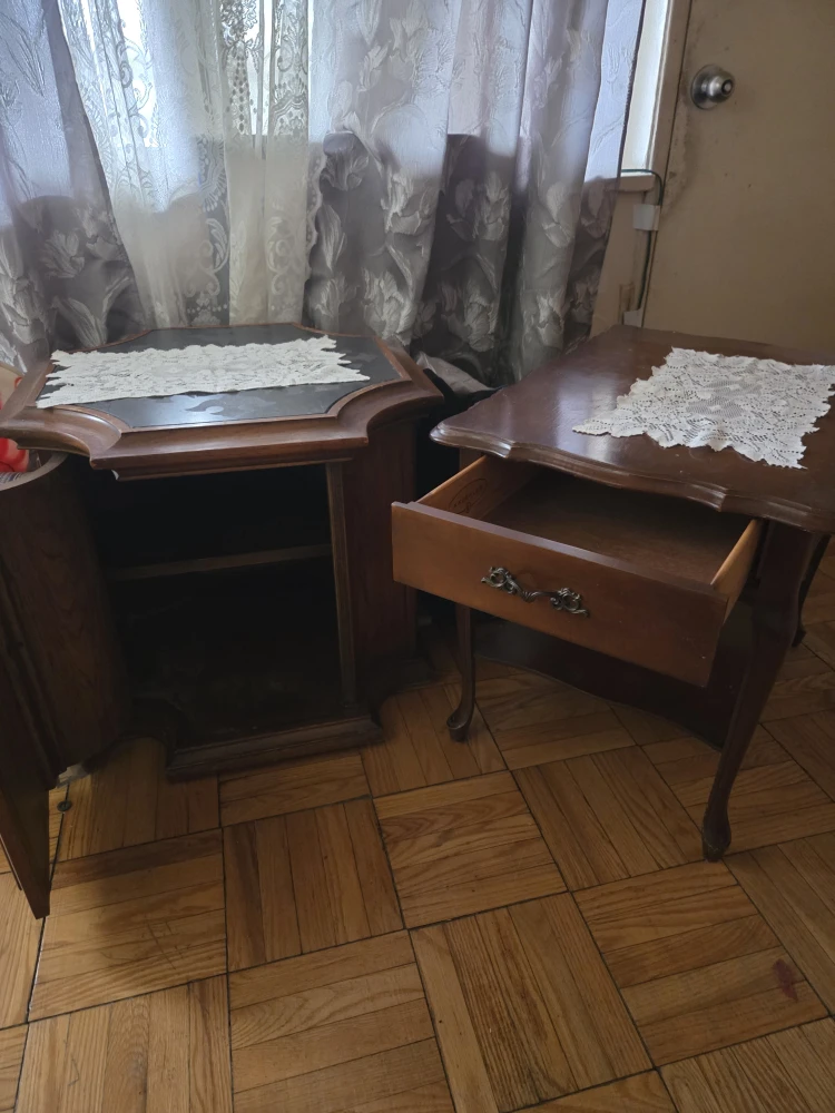 Pair of Vintage Wooden Side Tables