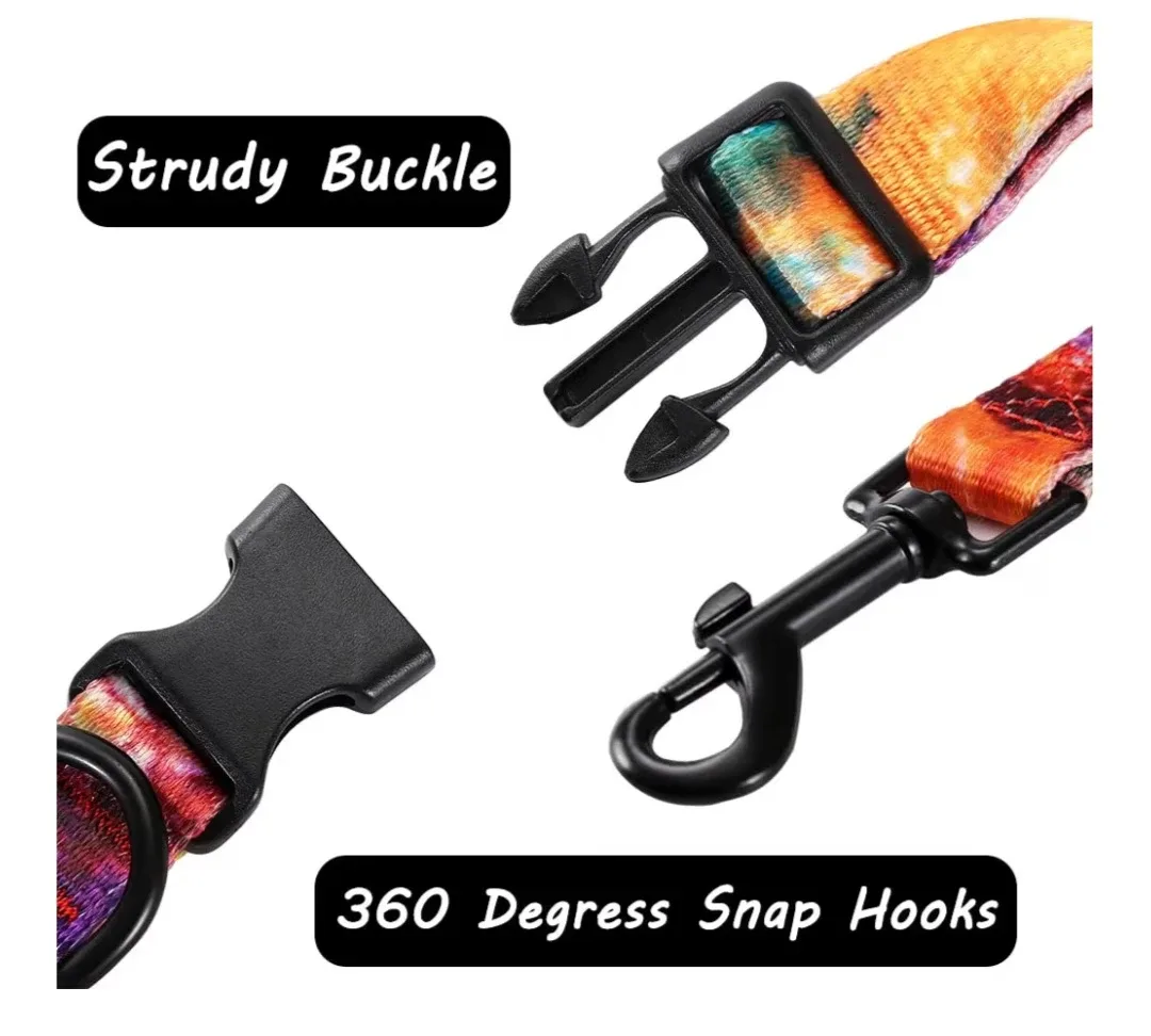 Wolyone Tie-dye Dog Leash & Collar Set, Size XS image indicator(3)