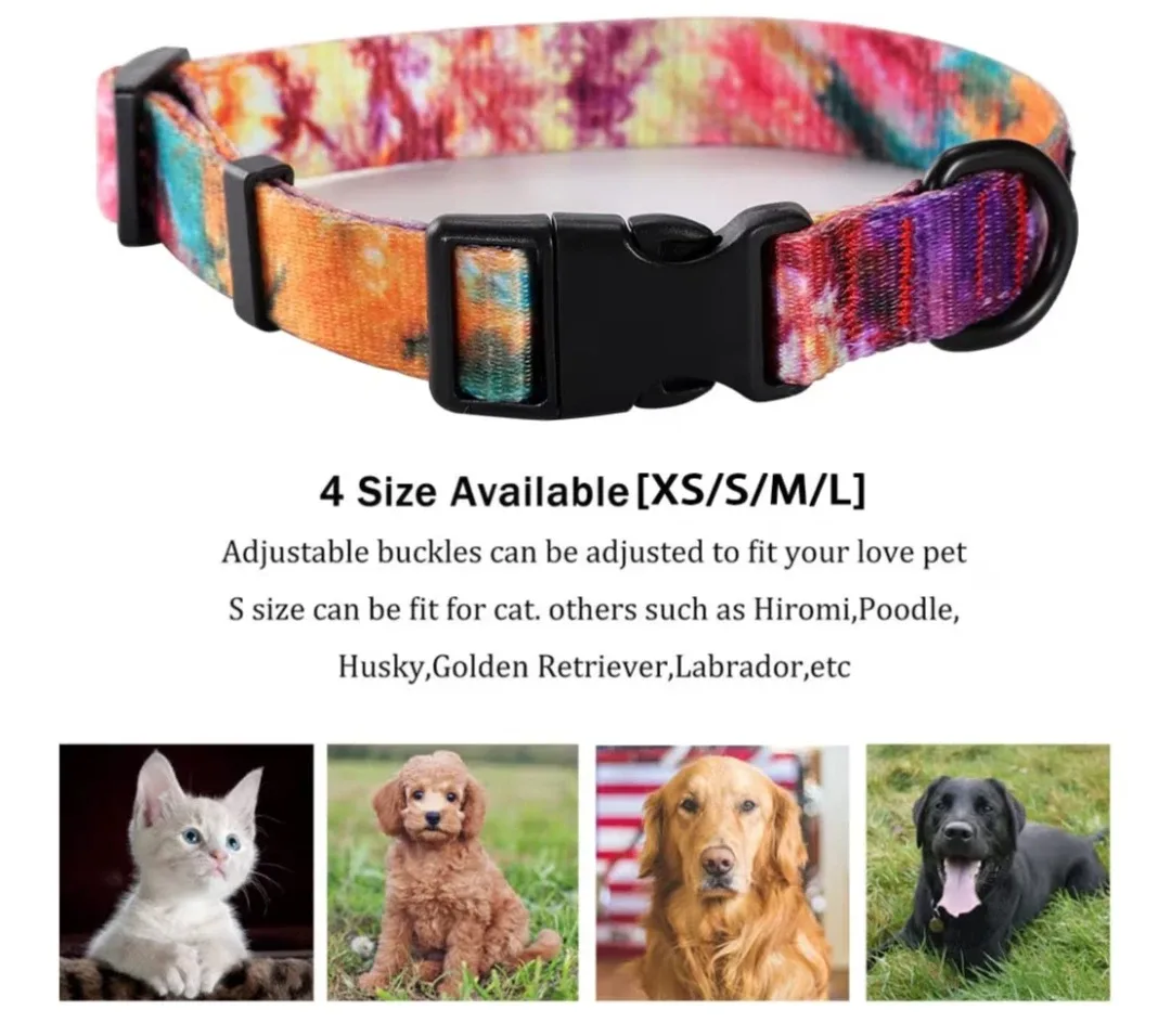 Wolyone Tie-dye Dog Leash & Collar Set, Size XS image indicator(5)