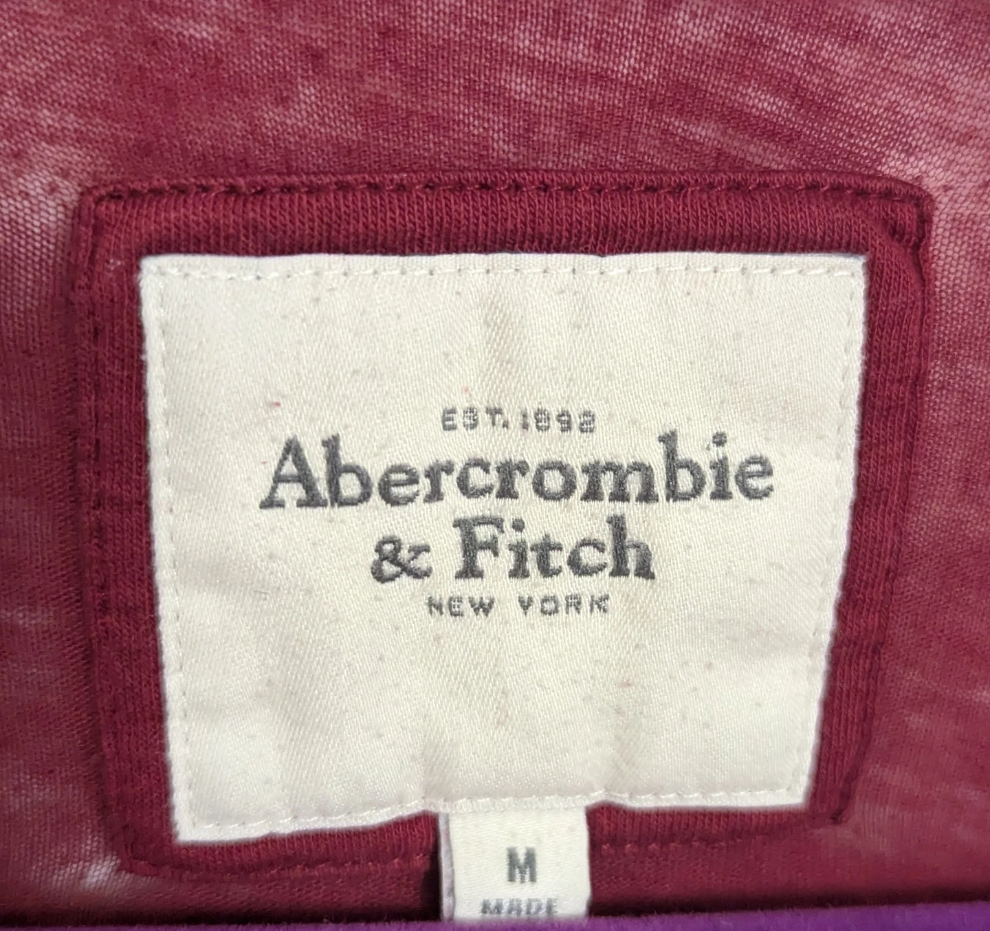Abercrombie & Fitch Burgundy A&F 92 Tee - Women's Size Medium - photo 2