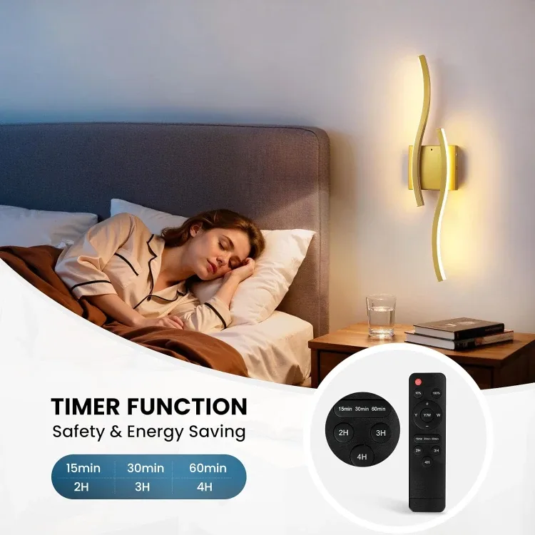 Gold Battery Operated Wall Sconces BNIB image indicator(9)