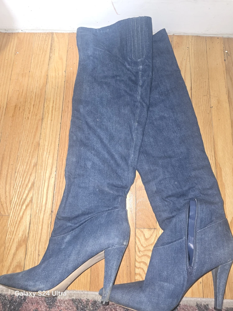 Thigh High Denim Boots - photo 3