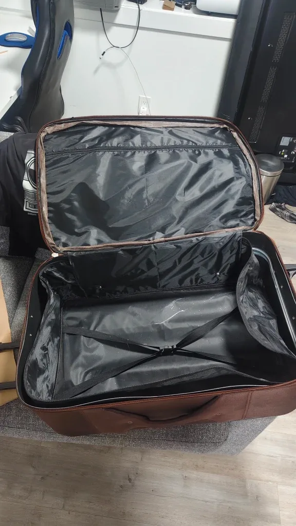 Brown and Black Rolling Check in Suitcase - Approx. 30 inches image indicator(8)