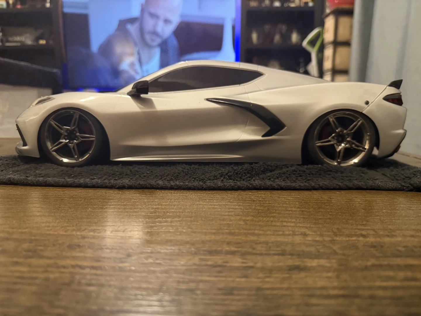 Traxxas Corvette C8 RC Car with upgraded motor