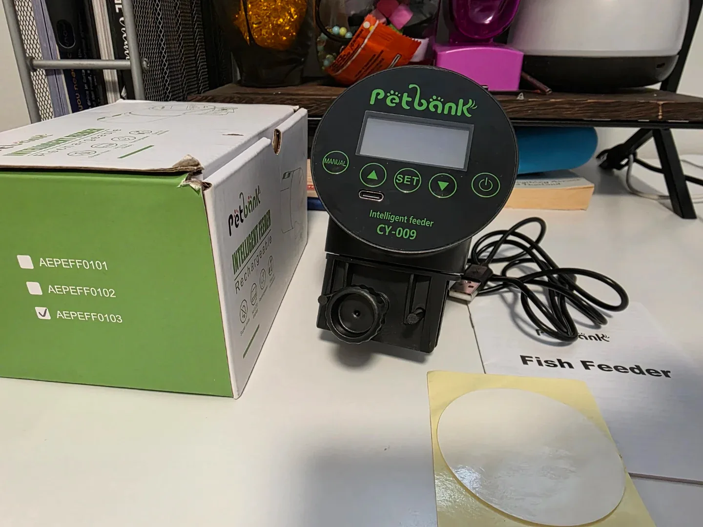 Petbank Intelligent Rechargeable Fish Feeder CY-009 image indicator(6)