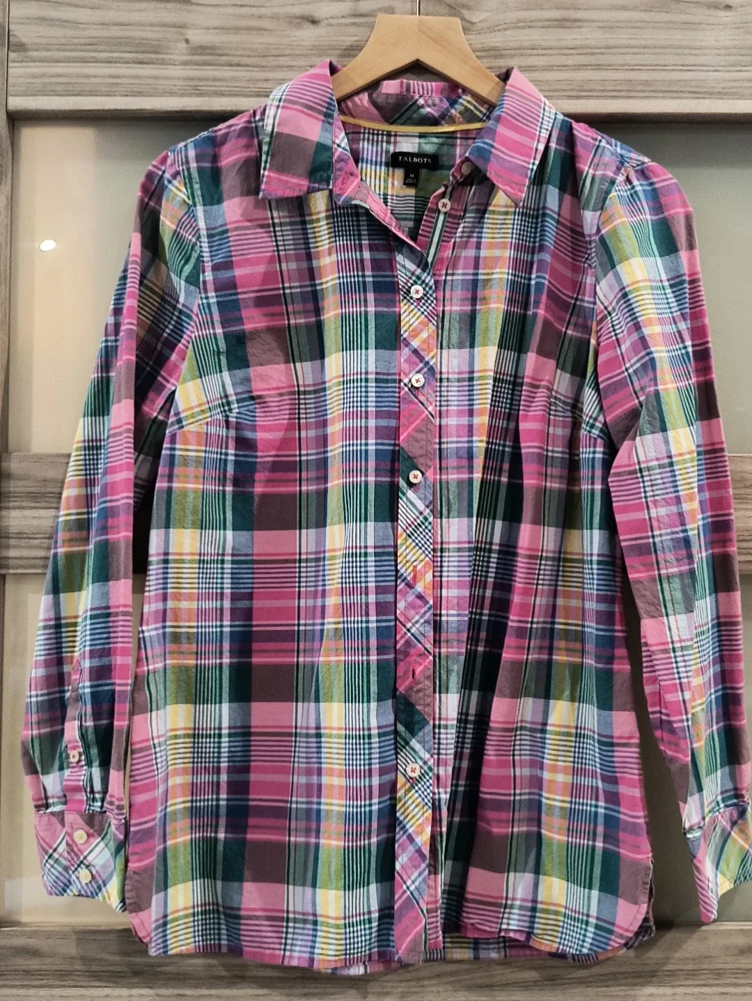 Talbots Plaid Button-Down Shirt - Size M