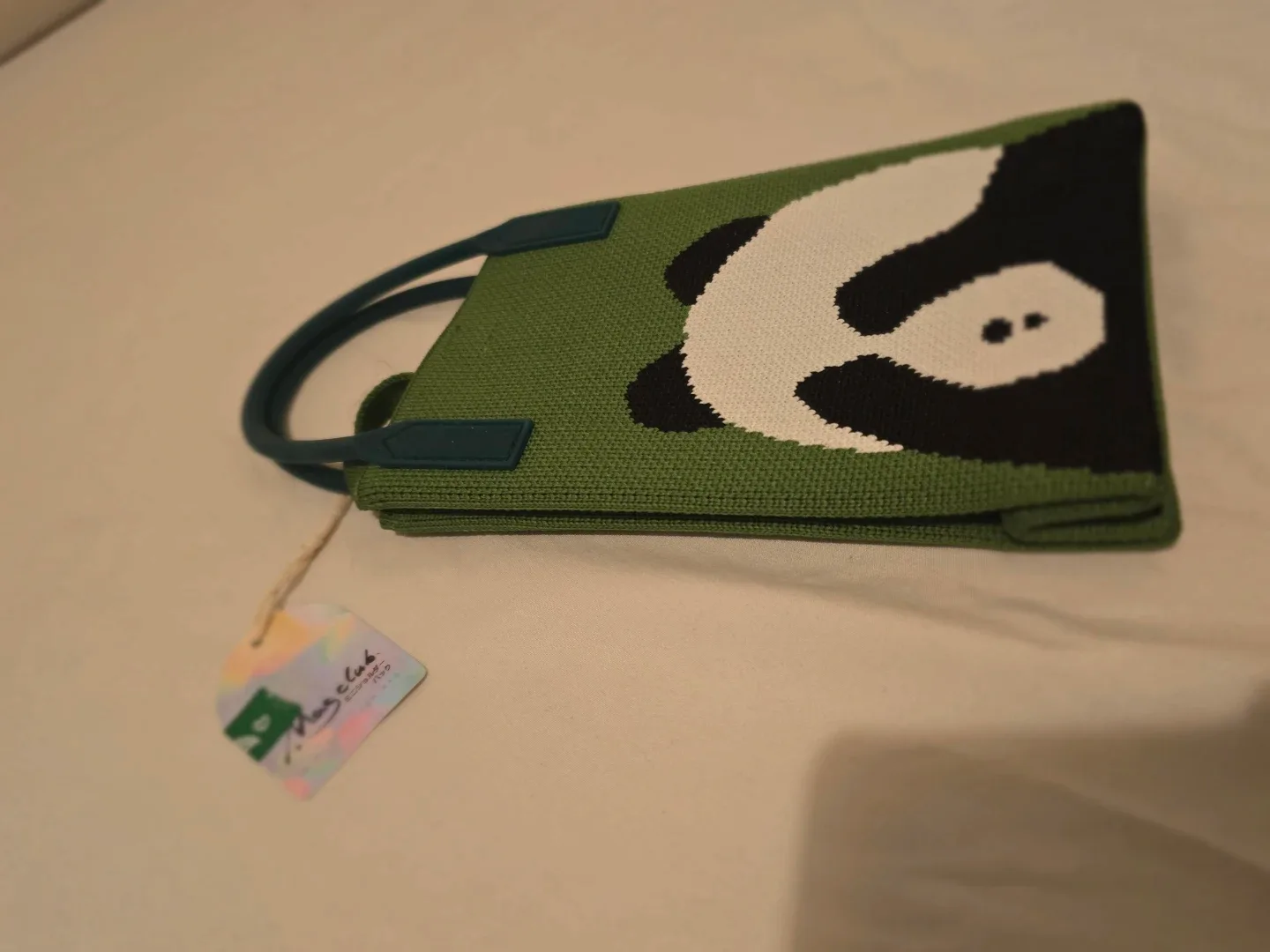 JAPAN Magclub Panda Green Mini Tote Bag BNWT image indicator(2)