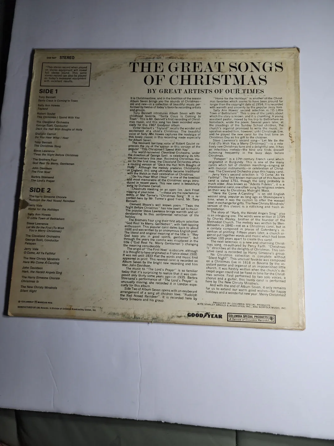 The Great Songs of Christmas Vinyl Record image indicator(2)