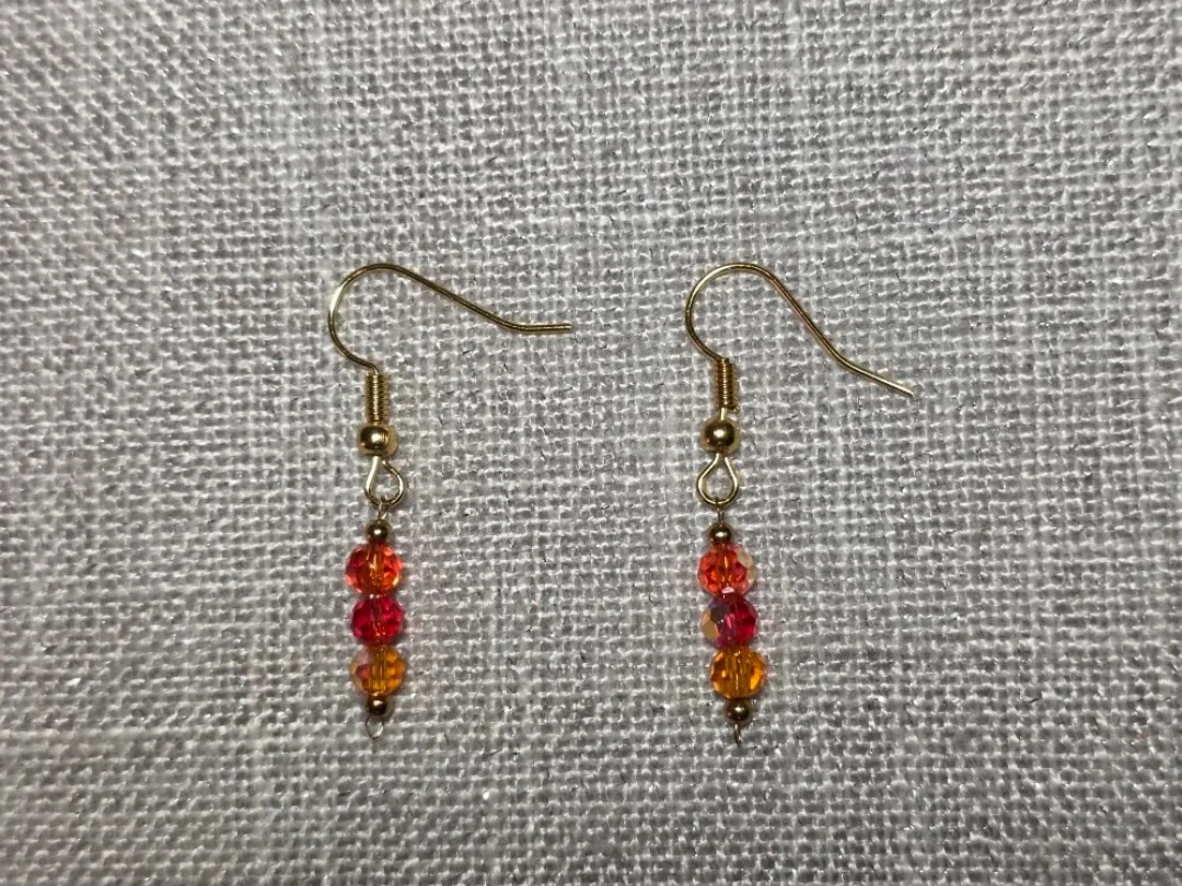 Handmade Beaded Dangle Earrings