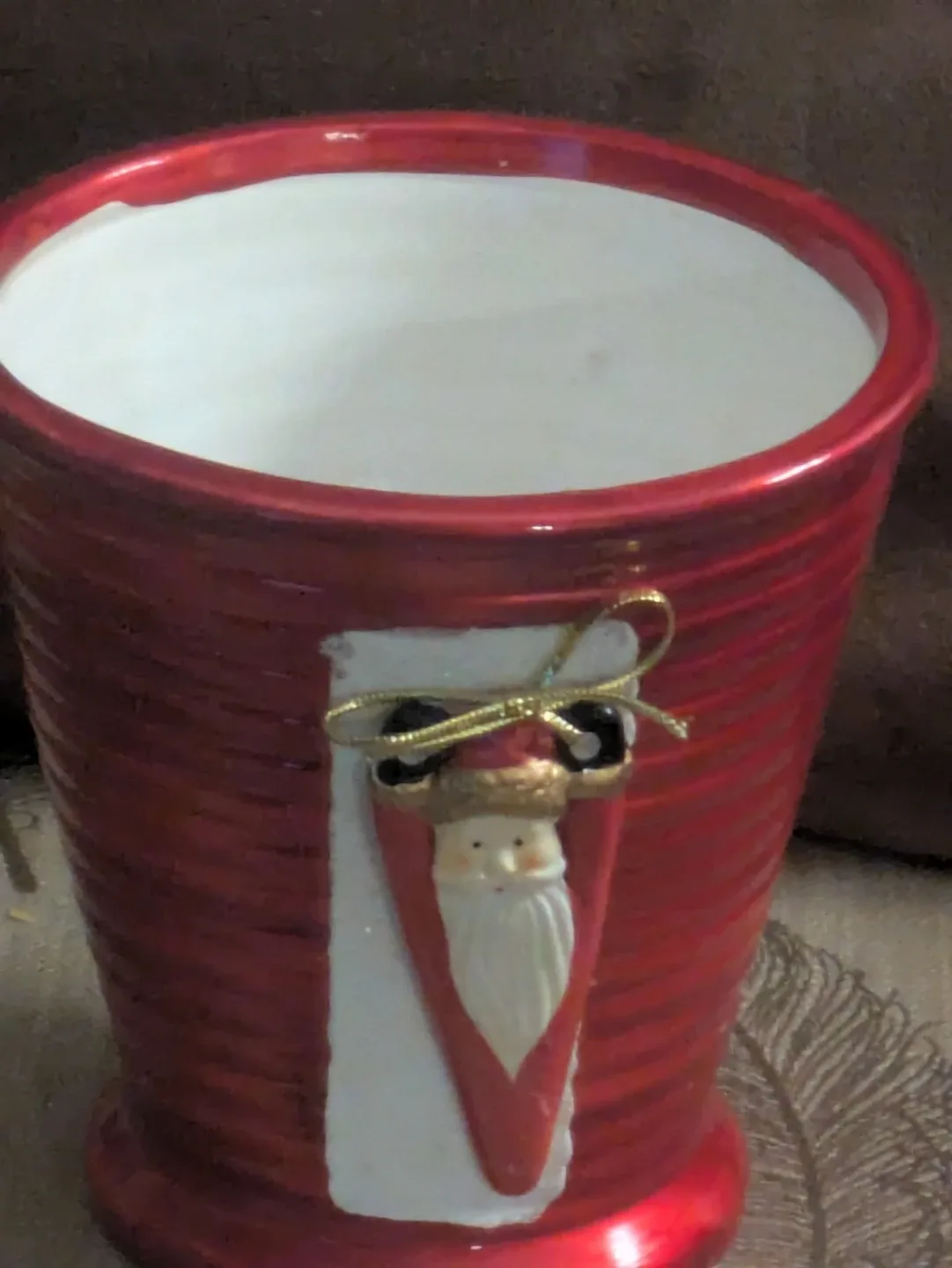 Red Santa Vase