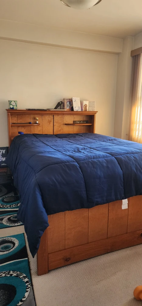 Wooden Bed Frame with Storage