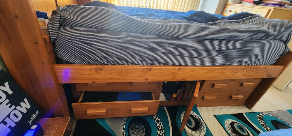 Wooden Bed Frame with Storage - photo 3