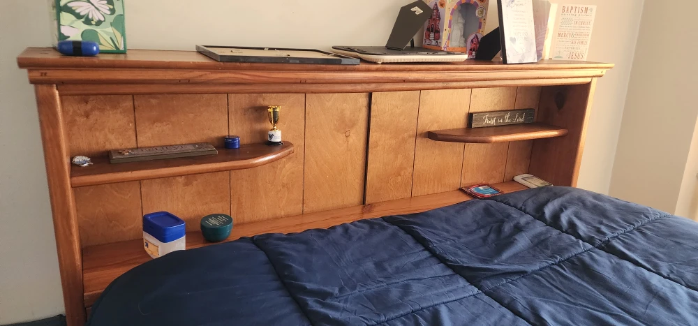 Wooden Bed Frame with Storage - photo 4