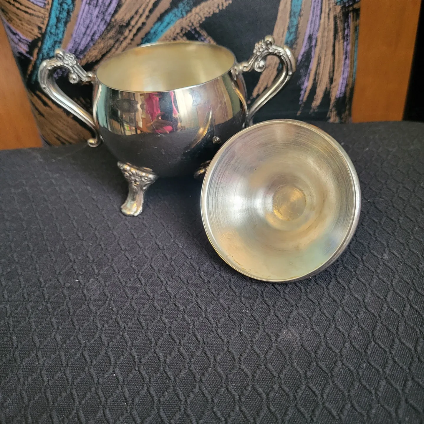 Vintage Silver Plated Sugar Bowl image indicator(2)