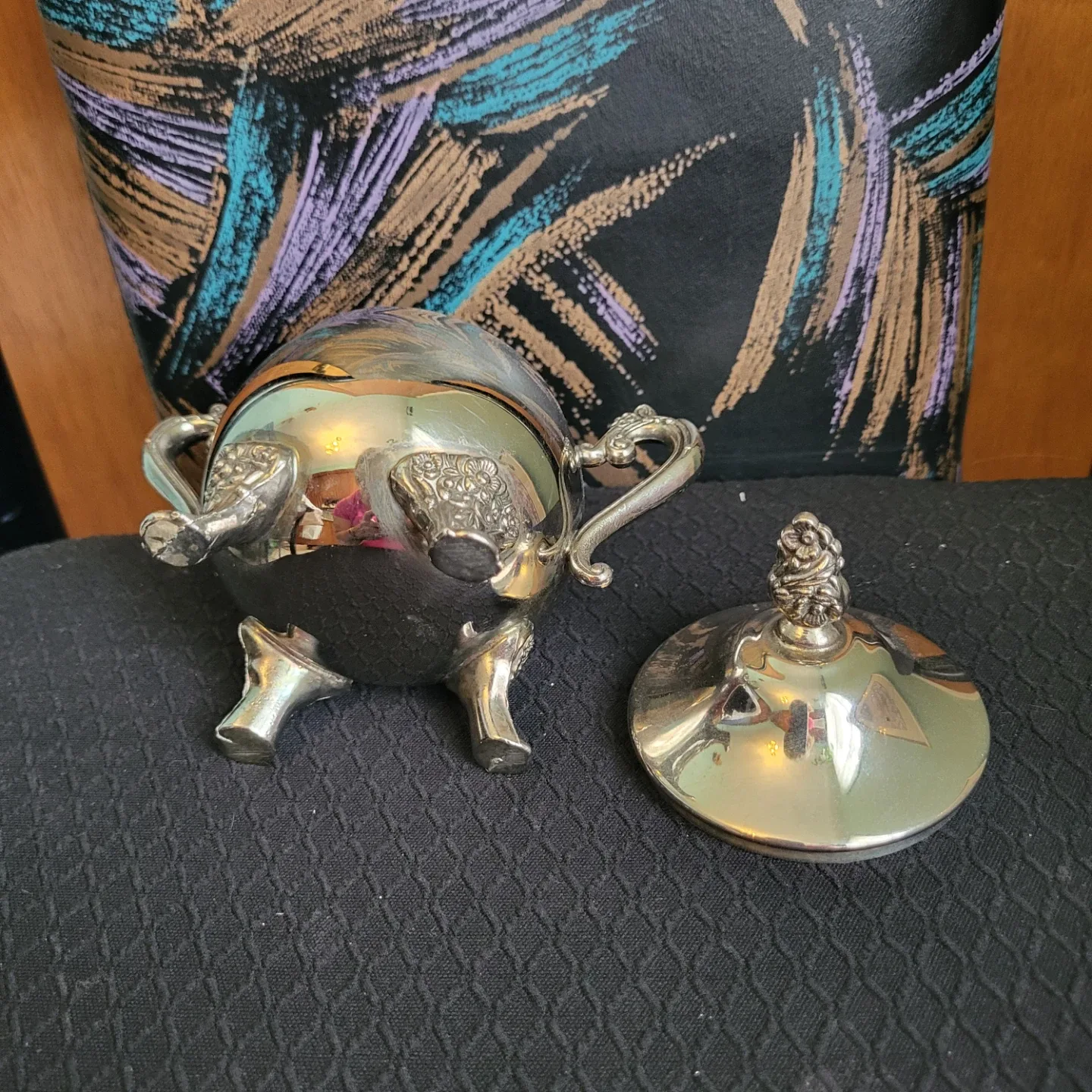Vintage Silver Plated Sugar Bowl image indicator(3)