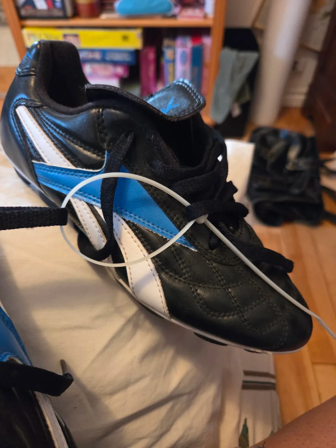 Reebok Black & Blue Cleats image indicator(3)