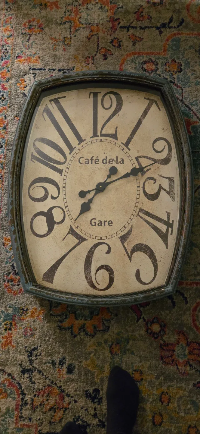 Large Cafe dela Gare Wall Clock image indicator(2)