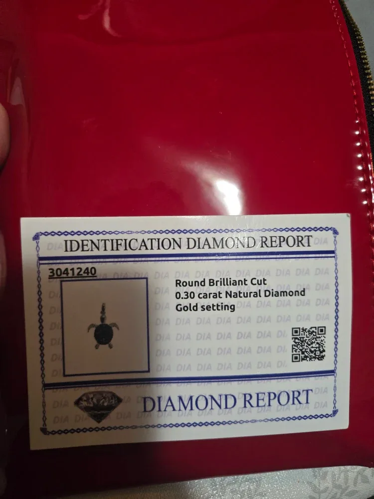 Turtle Pendant with natural blue diamonds image indicator(4)