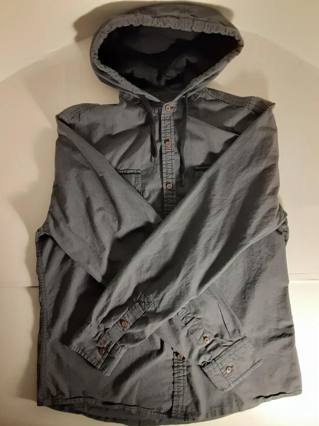 Guess - Long Sleeve Hooded Button-Up Shirt | S: LG image indicator(4)