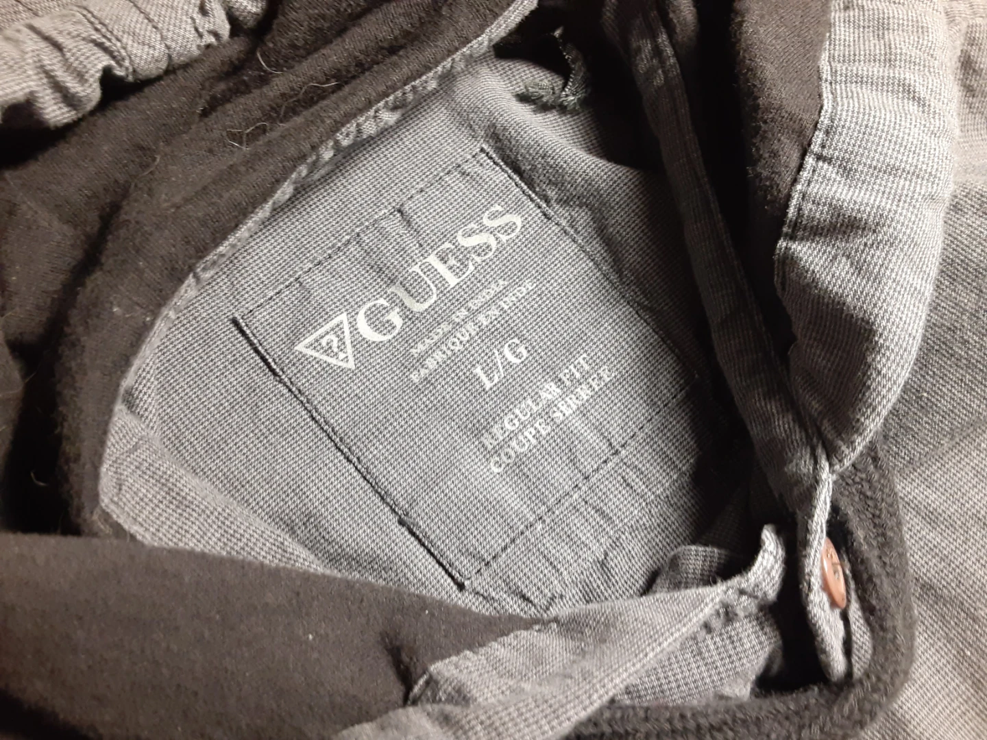 Long Sleeve Hooded Shirt | Guess - S: L/G