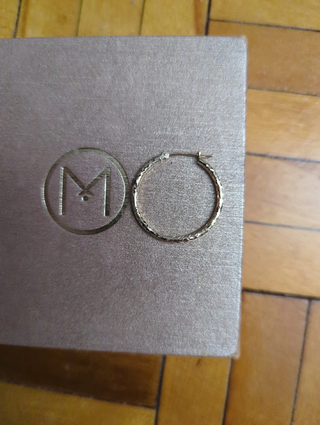 14k Solid Real Gold Hoop Earrings - photo 3