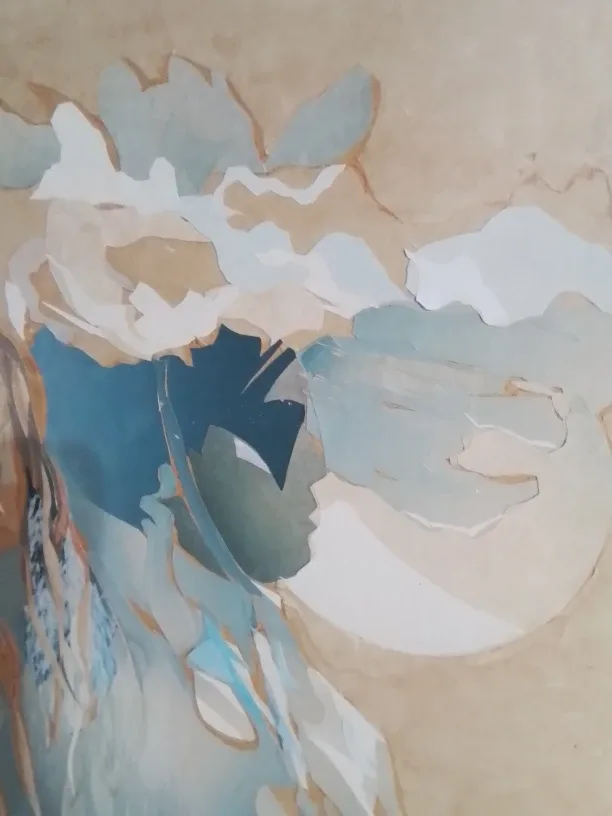 Cut And Paste Collage Indigenous American Art Signed by Artist image indicator(7)