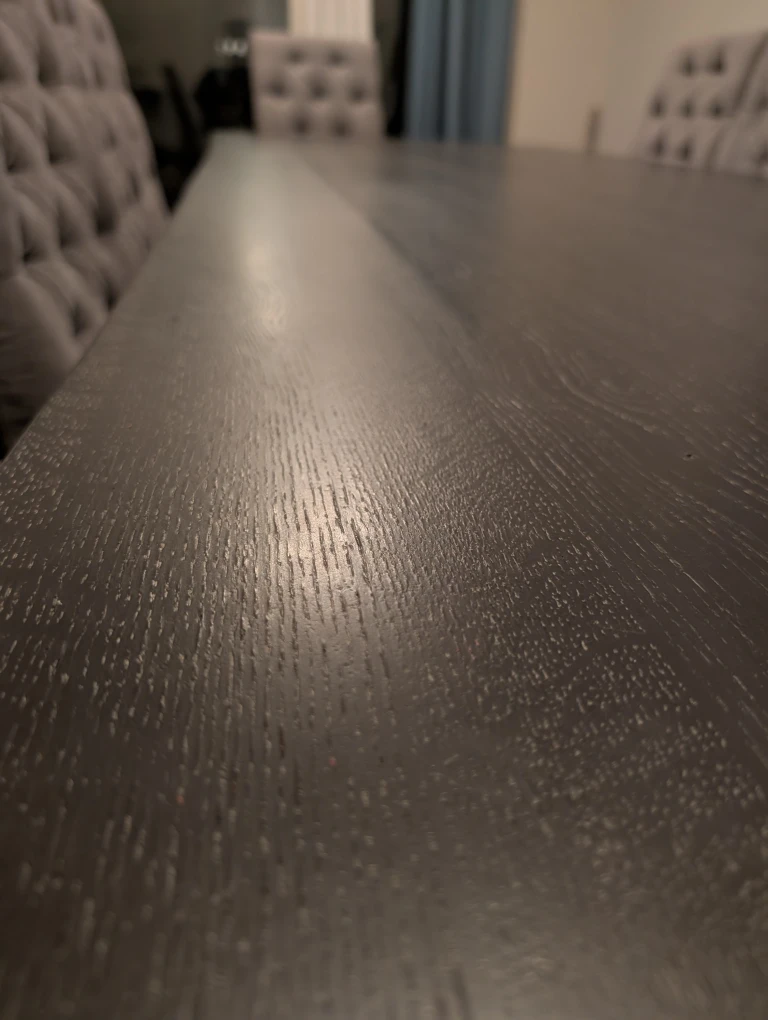 Nuevo Square Roots Couture Dining Table 10 Grey Dining Chairs - photo 5