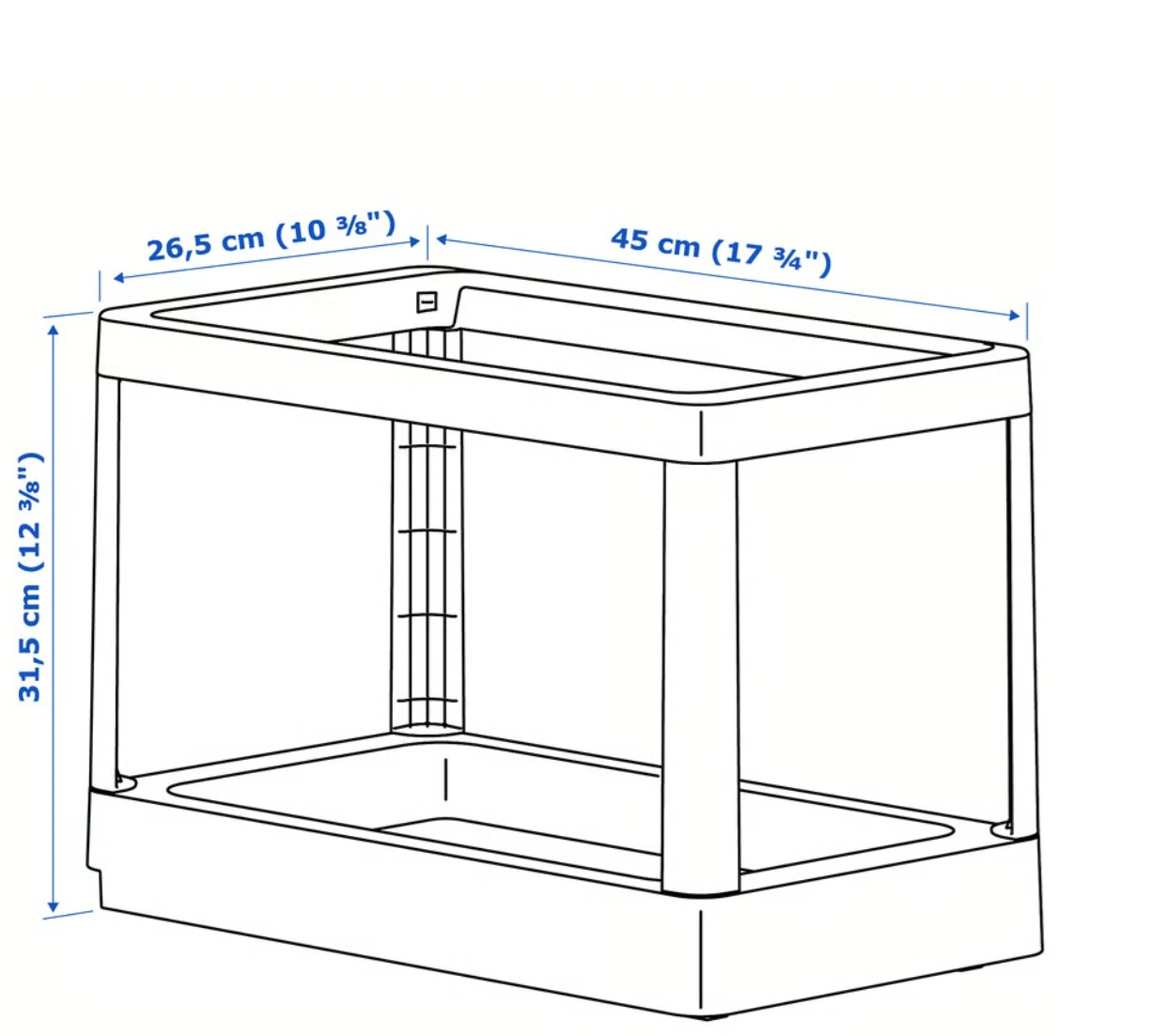 IKEA HÅLLBAR Storage Frame, White, 17 3/4x10 3/8x12 3/8 " - photo 3